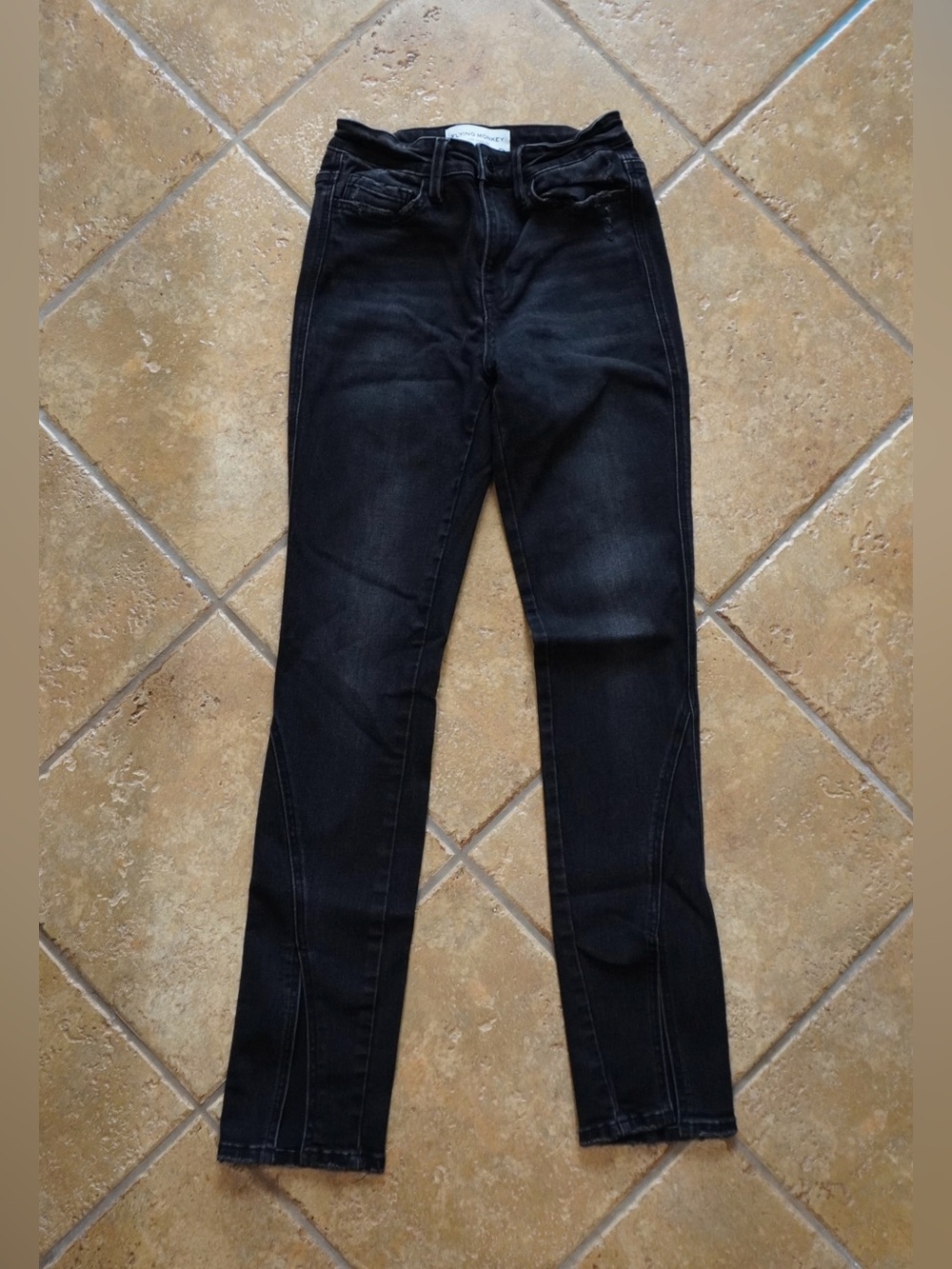 Flying Monkey Women's Washed Black Skinny Jeans